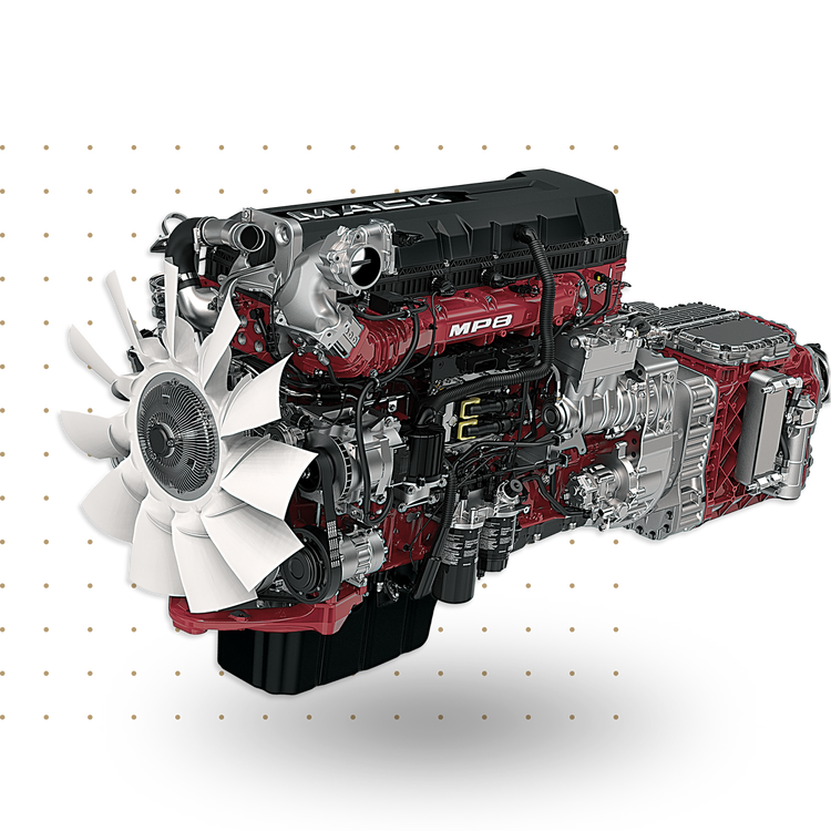 Legendary Mack Trucks' engine powering Mack trucks.