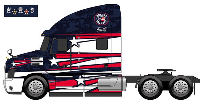 Military Front-Line Heroes Honored with Custom Truck Wraps for NASCAR Salutes